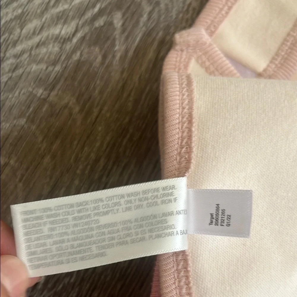 Cloud Island Pink and Cream Baby Bib Set